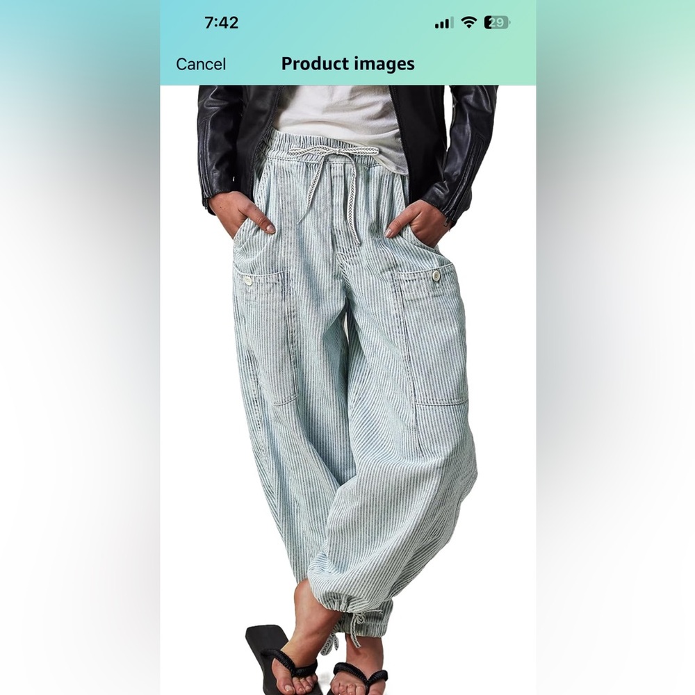 Women's Striped Jeans
